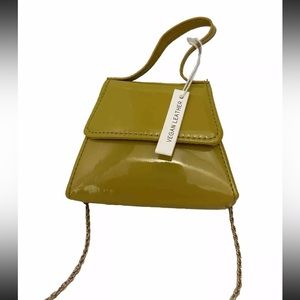 NWT Urban Outfitters Mini Trapezoid Crossbody Purse Tiny Bag Vegan Leather Lime